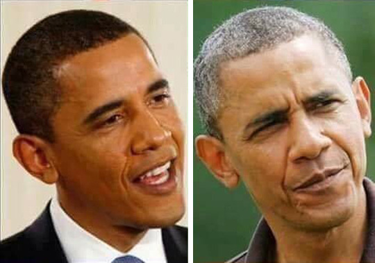 eammod:jackiereblogsthis:tastefullyoffensive:Before and after presidency. (via floppypickles)@eammodOh