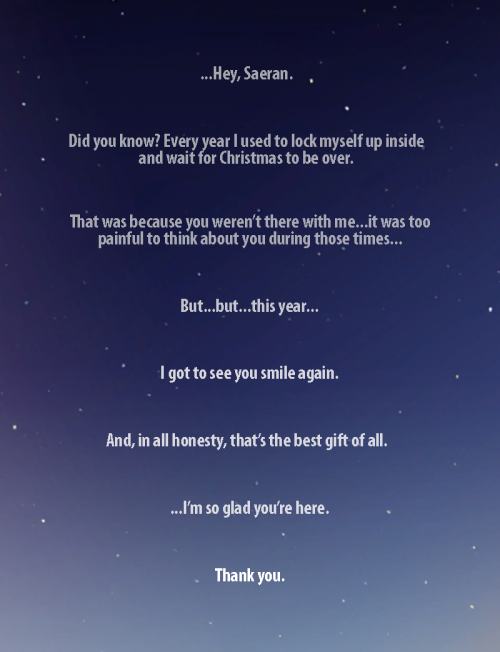 ask-saeran-and-saeyoung:I’m so glad you’re here. Thank you.