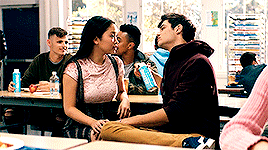 malecs:Lara Jean wearing her hair up around Josh vs. letting her hair down with Peter↳ (requested by