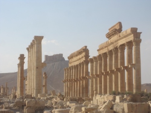 via-appia: Palmyra, Syria. Destroyed by Daesh in 2015. Under restoration currently and should be ope