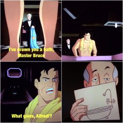 daily-superheroes:  This was so stupid, it made me laugh. Alfred is a master at trolling.http://daily-superheroes.tumblr.com