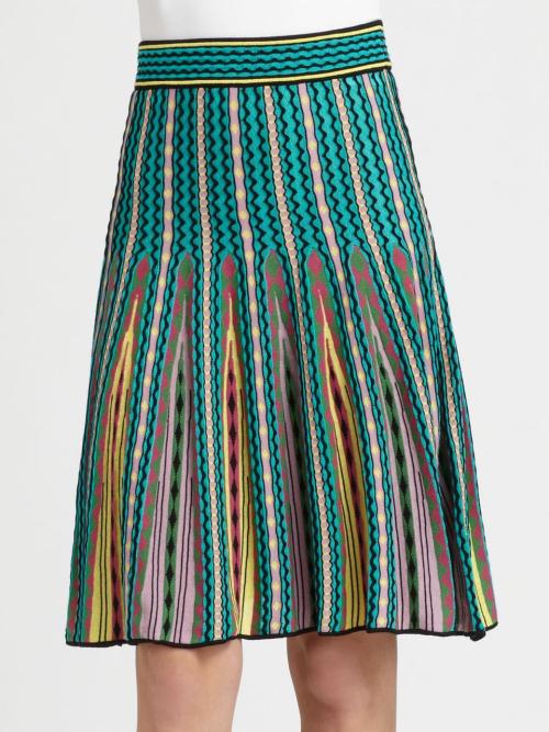 Zigzag-Striped Skirt