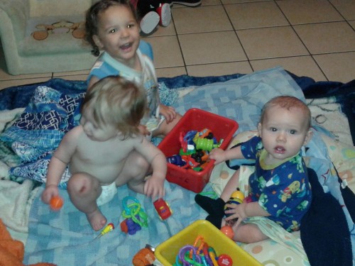 My kids and my nephews… the youngest one is my fat fat…