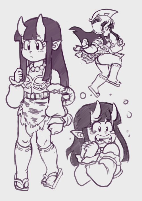manialwaysfeelsoguilty:  I’m sick as heck right now so I gave up on trying to figure out how to rig characters and drew Chichi as an Oni instead.
