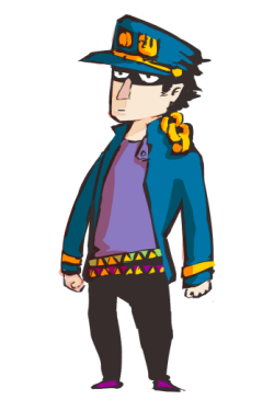 rezh0:  Something I wanted to try for a while, Jojo x Wind Waker style 