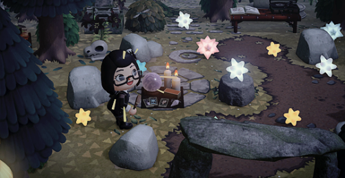 eko-crossing: local witch finally succeeded in conjuring a meteor shower! ️✨