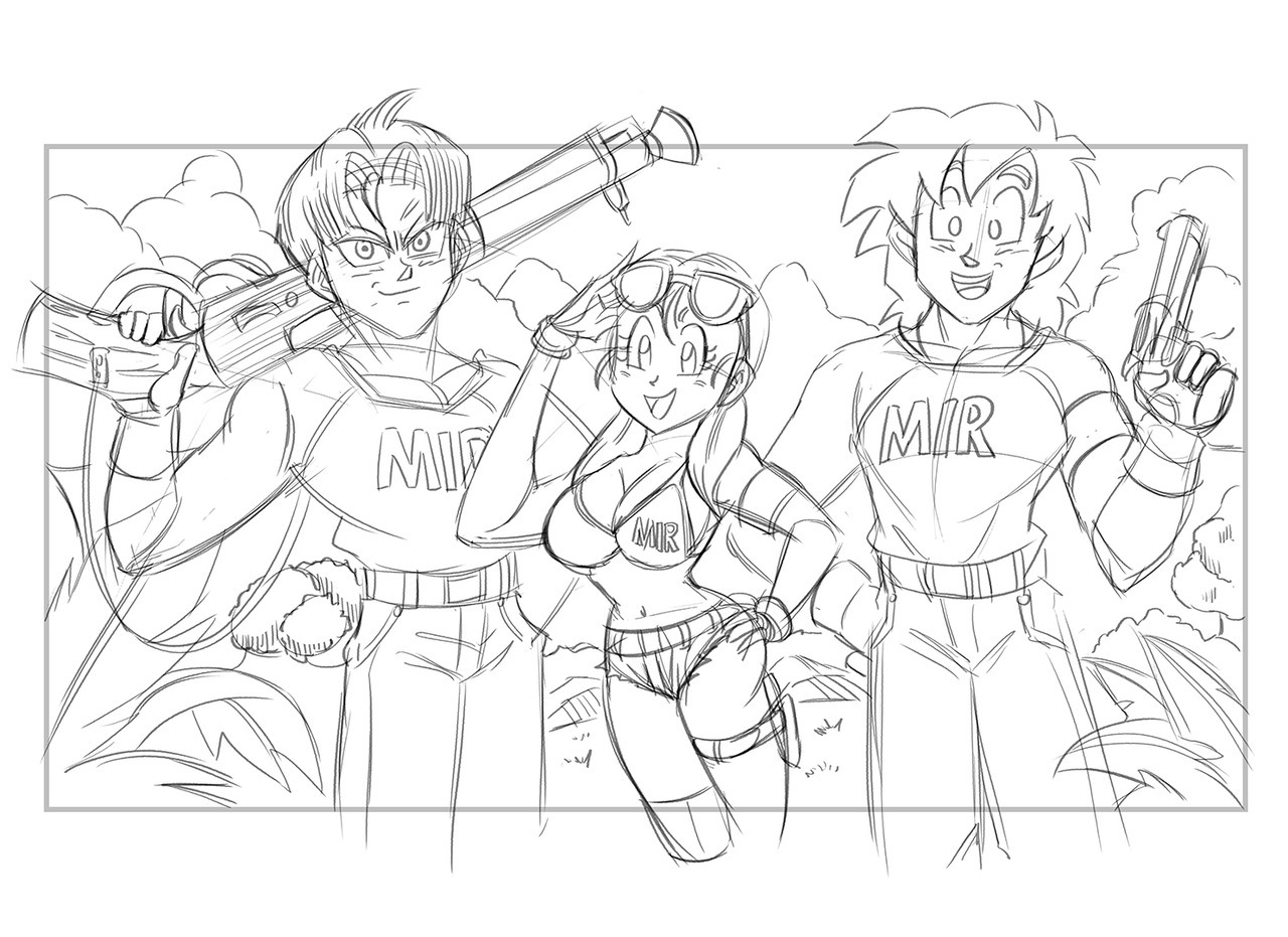 funsexydragonball:Yeah, I’m really happy with this. Going to probably color it