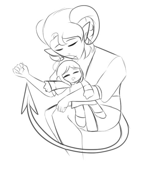Side note, made a SWM AU called Moon Baby AU. Where Molly gets a baby from the ruins of a Moonweaver