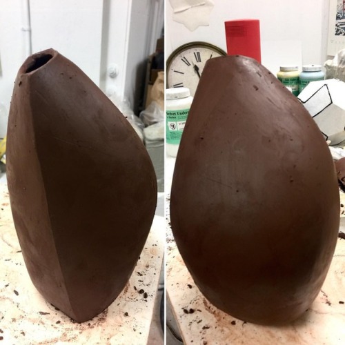 New Form Built #wip #clayart #clayforlife #ceramicsculpture #midrange #blackclay #sculptor #sanfrancisco