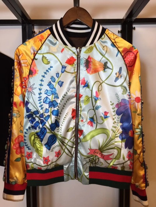 Gucci Unskilled Worker Reversible Silk Bomber