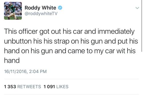 Porn photo blackmattersus:  Cop sees a black man and