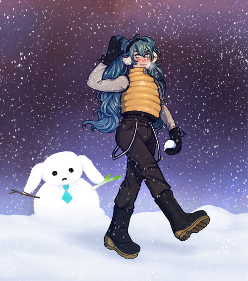 snow miku, my winter bridealso if this looks compressed its because IT IS and its tumblrs fault!!