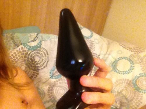 bumfinger:  lilperv16:  Training my ass for my master. Still need some more work to get the big plug in!  Keep trying ;) 