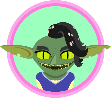 My newest D&D character: Lady Surk, the goblin redemption paladin!