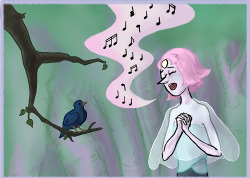 anjona-art:  I’ve spent on this so ridiculously long it’s not even funny. Also, panelling is hard. Drawing this almost killed my computer. I’m glad I’m finished. Finally.I thought I should make Amethyst the bird, laughing her butt off, but it’d