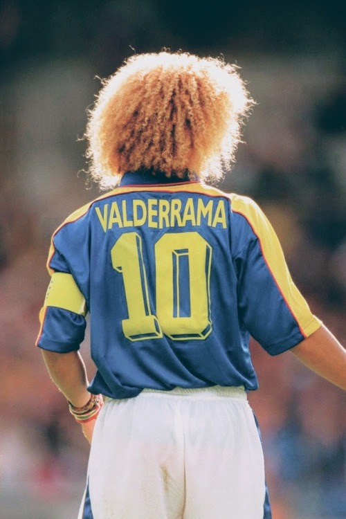 Carlos Valderrama, a creative playmaker, known for his great passing, technical skill, and elegance on the ball, he is regarded as one of the best Colombian and South American footballers of all time.