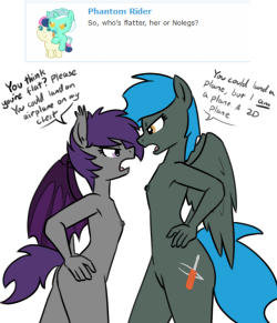 whatsa-smut:Tensions are heating up for the winner of the ‘flattest oc’ competition. They’re both perf~