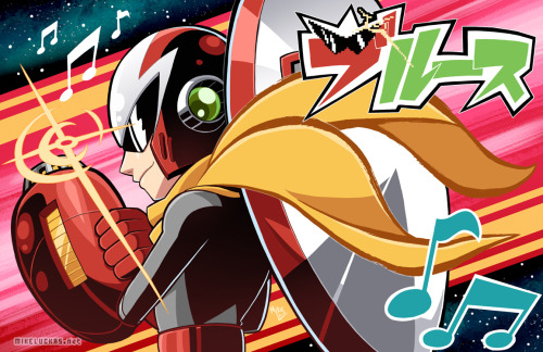 mikeluckas:  Super fighting robot~ Megaman~! (and Protoman.)Since I did those Grenademan and Blizzardman pics a while back, people have been saying I should draw Megaman and some of the other bosses. I can’t do every Robot Master though, lol. That would