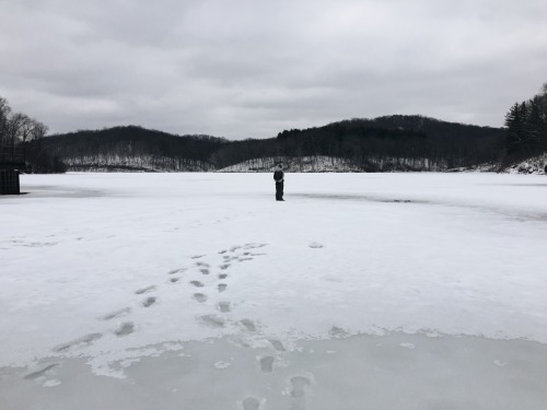 Frozen Dow Lake — Athens, Ohio