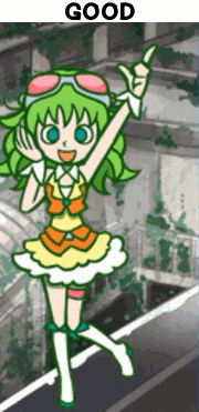 ichigotofu:Character Guide: Gumi (originally from Vocaloid) from Pop’n Music Sunny Park