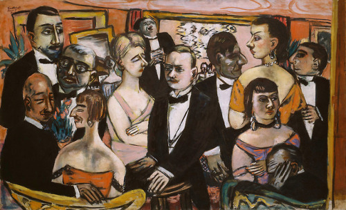 guggenheim-art: Paris Society by Max Beckmann, 1931, Guggenheim MuseumSize: 109.2x175.6 cmMedium: Oi