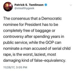 liberalsarecool:  Republicans know their disgusting bigotries and greed attracts the worst people as candidates. In order to get ratings, the media must present a horse race. The end result was textbook misogyny. 