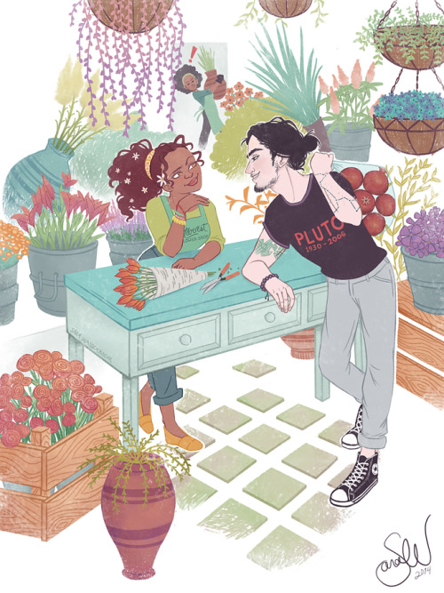 therandombananablog: thetallsara: Persephone’s Flower Shop Modern AU of Greek deities??? I&rsq