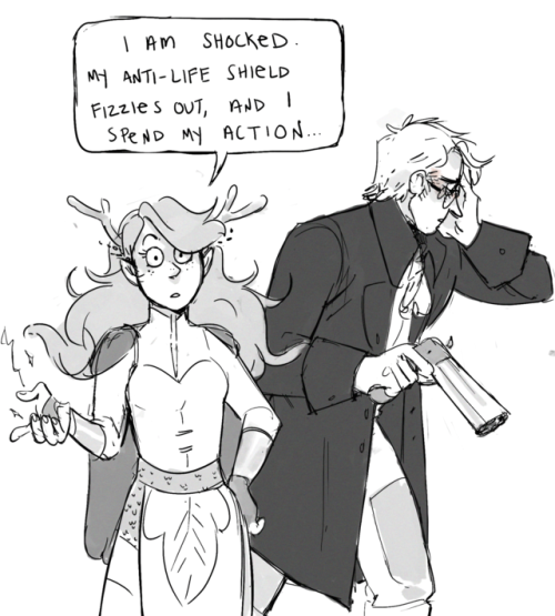 littlenimart: doodled out this little exchange from the Crimson Diplomacy episode of CR for funsies 