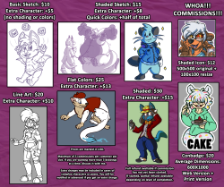 Commissions are open again!! Base Prices: