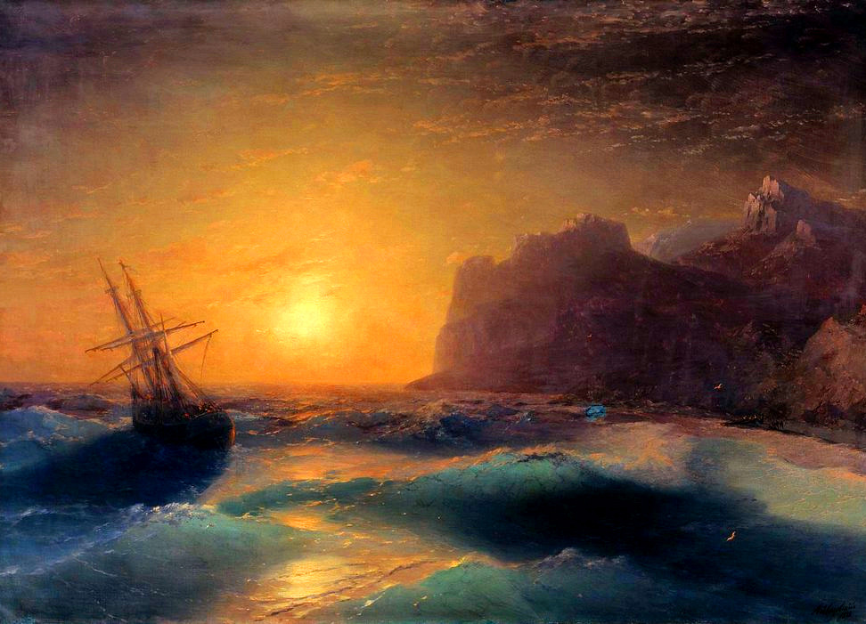 nigra-lux: AIVAZOVSKY, Ivan (1817-1900) Seascape. Koktebel1889Oil on canvasEd. Orig.