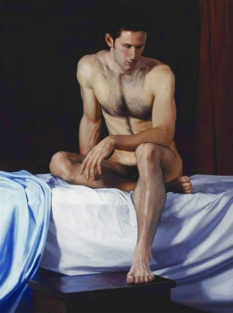 David Warren, Seated Male Nude (Michael), 2005.