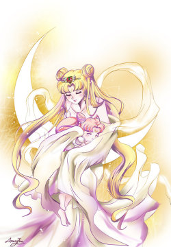 girlsbydaylight:  Neo Queen Serenity and Princess Rini by ~Windemo   //  // ]]>