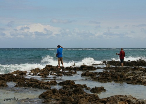 Local Cubans fishing from shore in Jibacoa. pgkealey