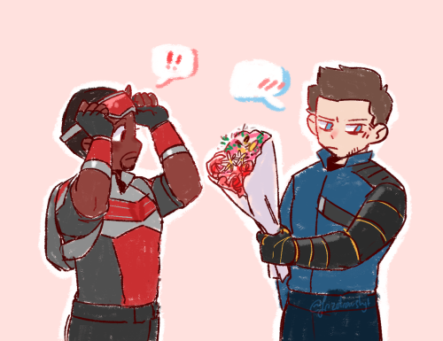 So, Bucky Knows About Sams Bday And Seccretly Got Him Flowers Becoz Hes A Sappy Old Dude