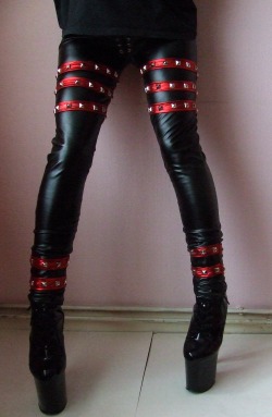 laurieblackgarters:  painkillerclothing:  Sent off another Richard Kruspe inspired pair of trousers to a happy customer!  I LOVE making Rammstein themed clothes, custom orders are welcome!  UNF these are BEAUTIFUL :O   FFFFFFUUCK.