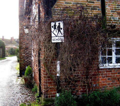 fuckitandmovetobritain: Turville, Buckinghamshire, England, UK Old School sign, seen In many TV prog
