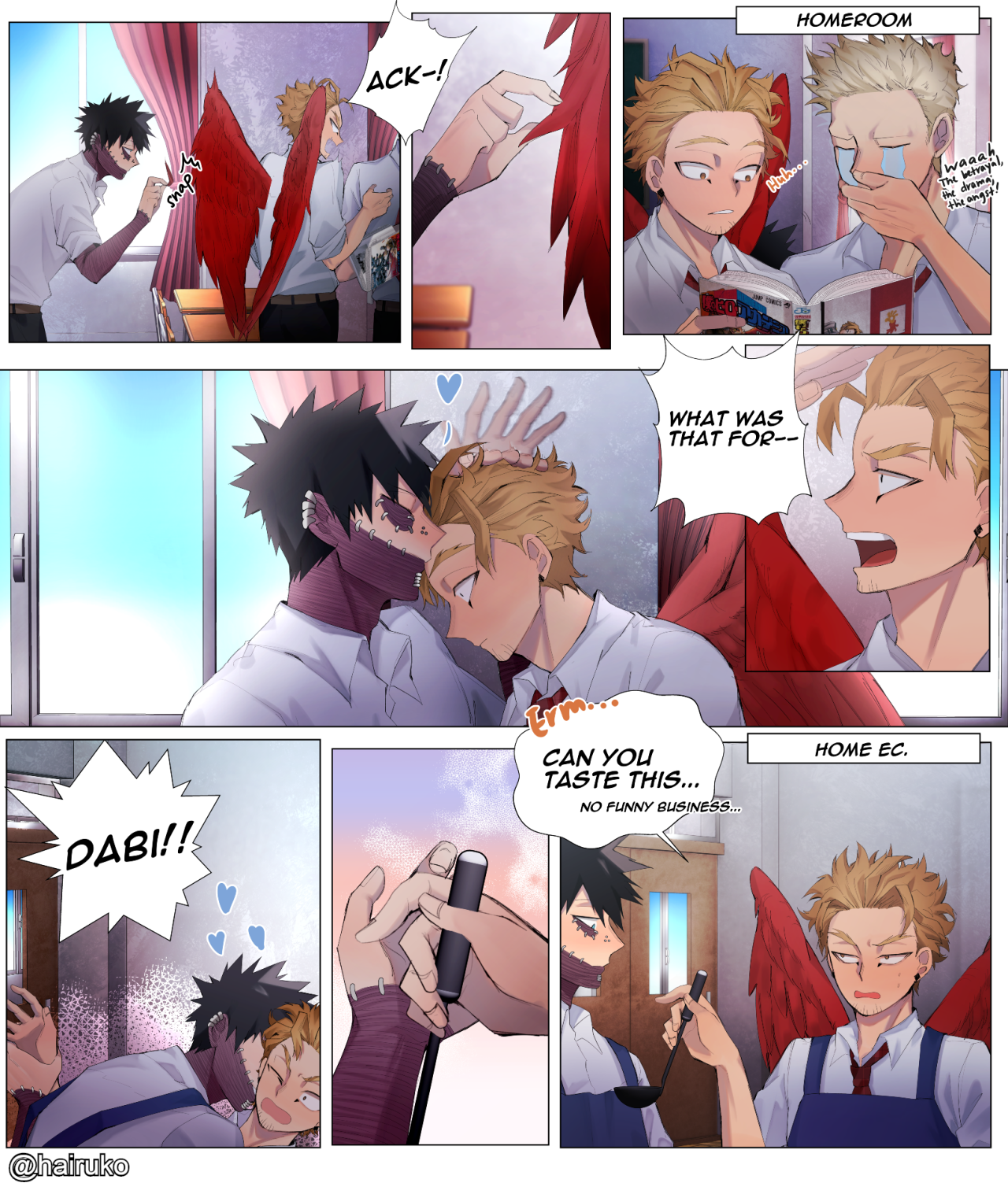 Hawks x dabi comic