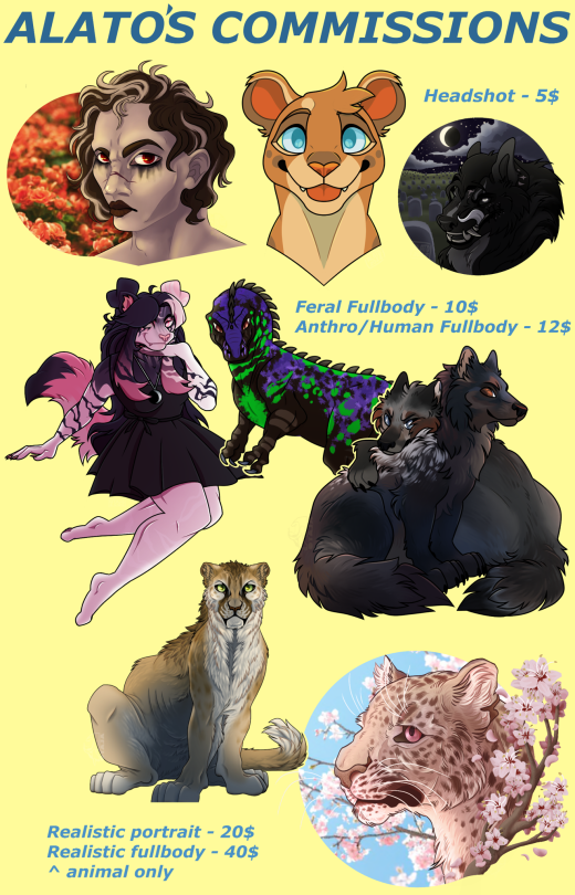 Updated Commission Info. Message Me On Here Or On Discord For Inquiries. Any Orders Would Be Very Helpful.