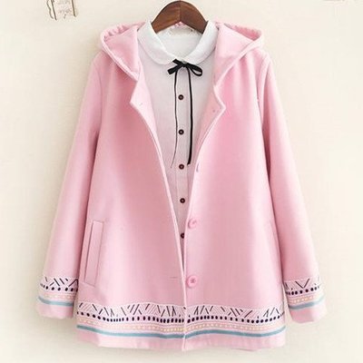 ♡ Pink Button Up Hooded Coat - Buy Here  ♡Discount Code: honey (10% off your purchase!!)Please 