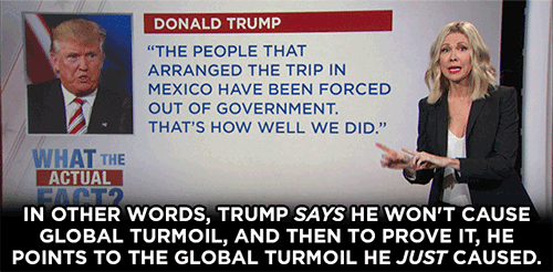 thedailyshow:  When asked if Americans can trust him, Donald Trump pointed to his disastrous trip to Mexico. 