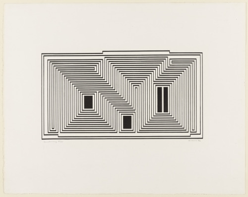 Josef Albers. Sanctuary from the series Graphic Tectonic, 1942. Lithograph. The Josef and Anni Alber