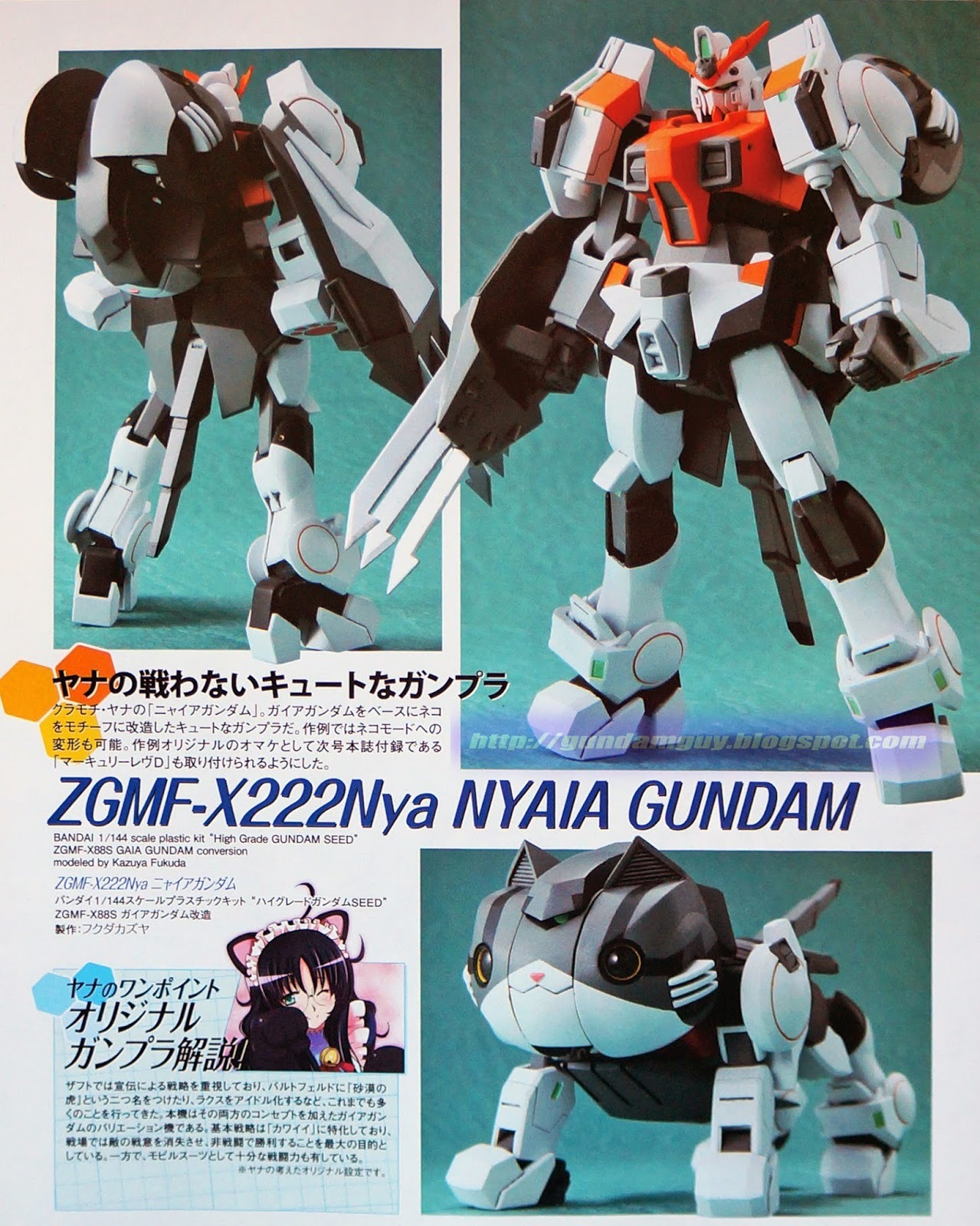 speedyssketchbook:  kokido:  seigneurruei:   1/144 ZGMF-X222Nya Nyaia Gundam - Custom