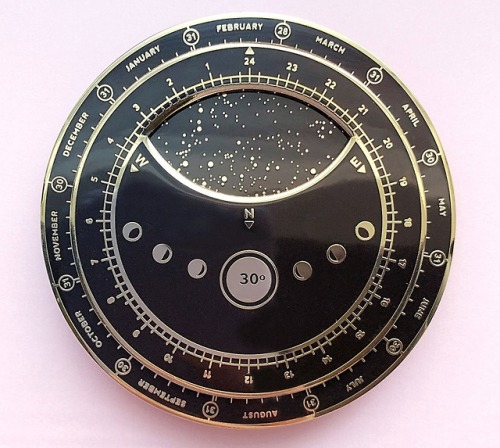 sosuperawesome:Planisphere Spinning Star Chart PinsAlum and Ink on EtsySee our #Etsy or #Enamel Pins