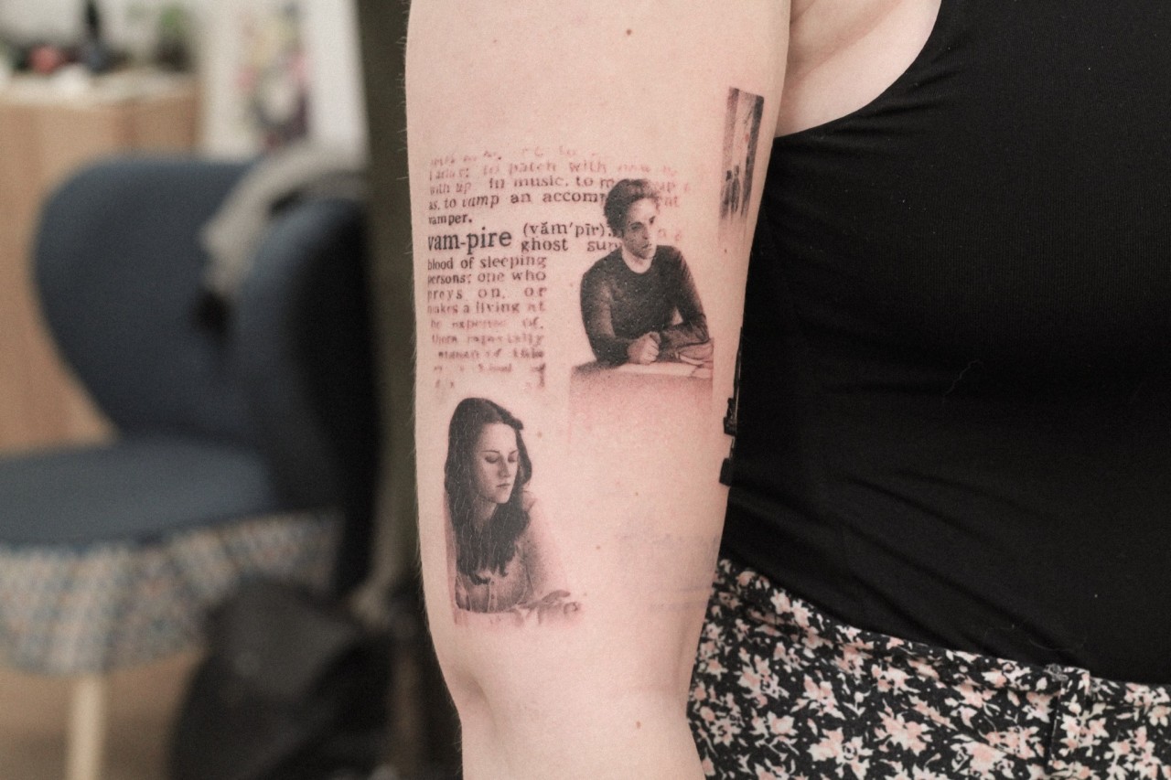 Puntičkářka — healed tattoo