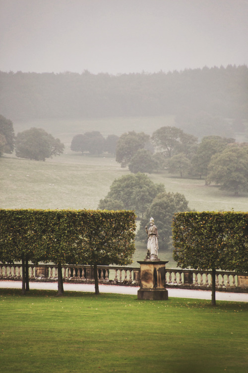 the grounds at chatsworth house, derbyshire