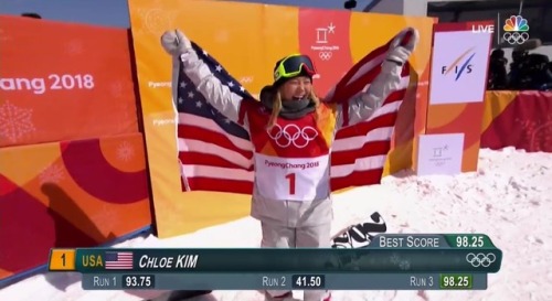 minibetta:Chloe Kim Olympic Gold Medalist! 