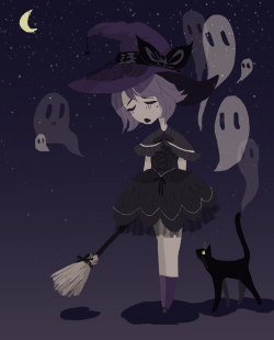 coffeecakey:not a lot of business for cute witches after halloween :(