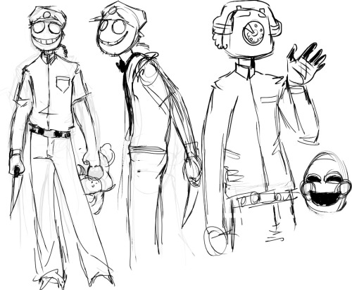 Doodles And Sketches (Scott's Hand Is Badly Drawn On Porpoise- The Man's Dilemma Of Embracing Reb's Anatomy