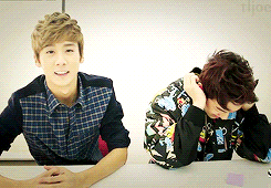 tljoe:  10/100 random post - chanhee complimenting byung while he's uhhhmm embarassed~    