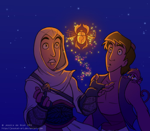 rimsmod:outofthecavern:thatderpwalnut:theomeganerd:Assassin’s Creed ~ Disney Style Artworkby Jessica